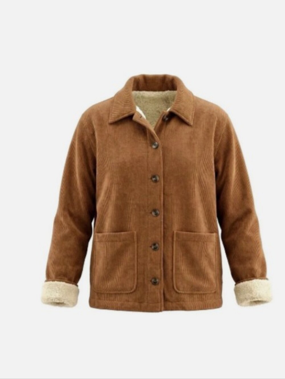 New Boston Traders Corduroy Sherpa Barn Jacket Tan Size Large NWT
